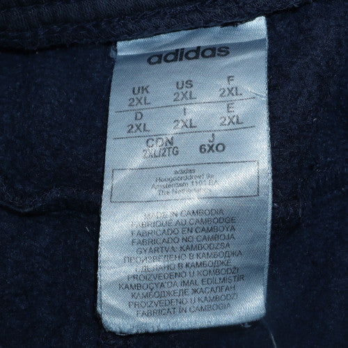 adidas Men Blue 2XL Jogger Fleece Sweatpants Elastic Waist