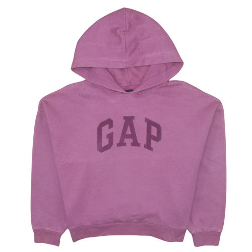 GAP Womens Pink Pullover Hoodie S Cotton Blend Logo Casual