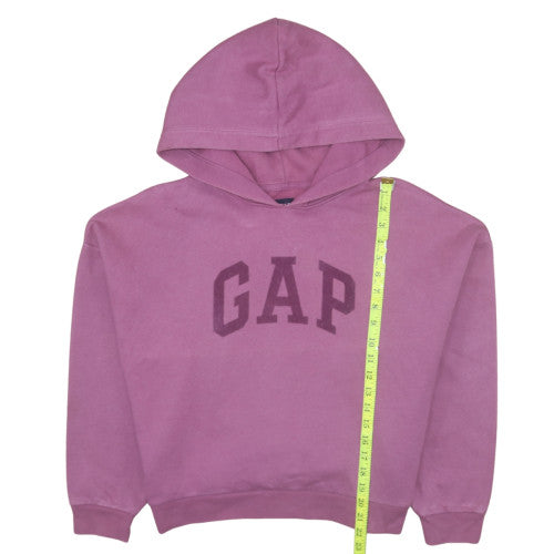 GAP Womens Pink Pullover Hoodie S Cotton Blend Logo Casual