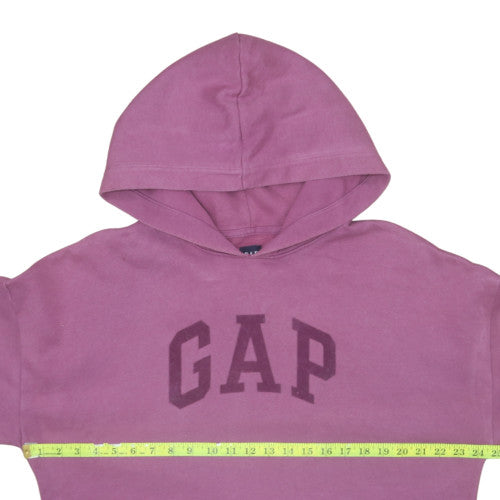 GAP Womens Pink Pullover Hoodie S Cotton Blend Logo Casual