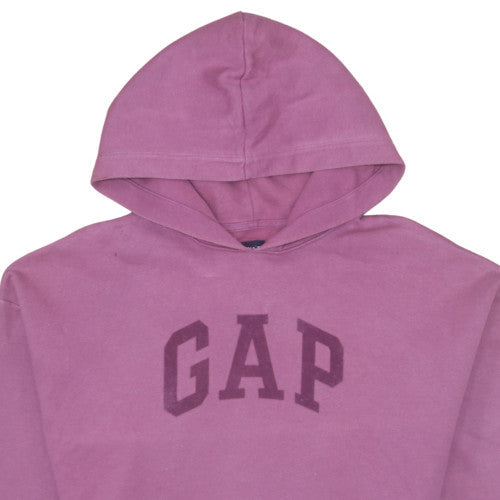 GAP Womens Pink Pullover Hoodie S Cotton Blend Logo Casual