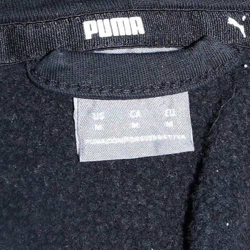 Puma Womens Black Full Zip Hoodie M Colourblock Hooded Sweatshirt
