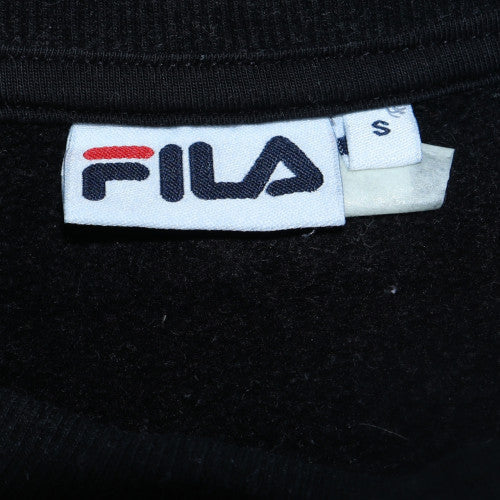 FILA Womens Black Red Colourblock Pullover Sweatshirt Size S