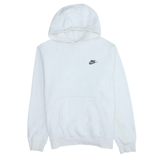 Nike Men's White Pullover Hoodie Medium Cotton Blend