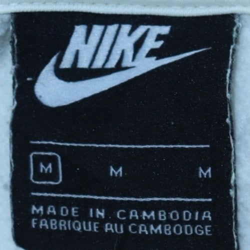 Nike Men's White Pullover Hoodie Medium Cotton Blend