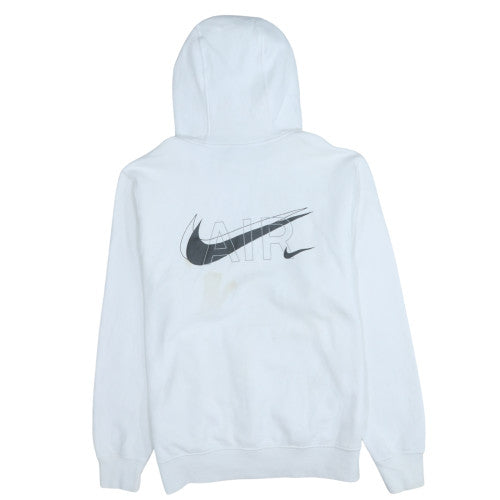 Nike Men's White Pullover Hoodie M Sports Logo Fleece