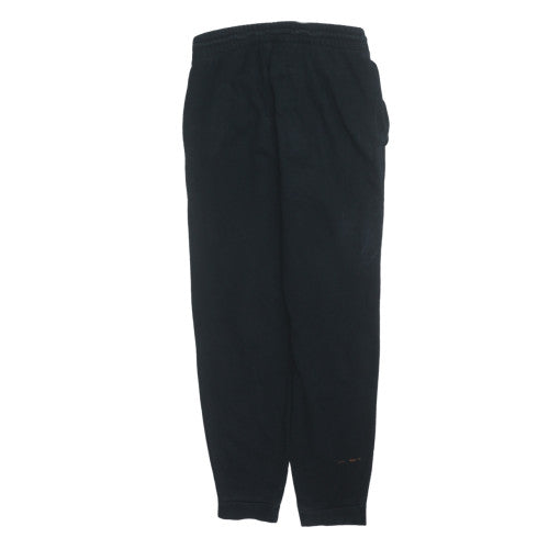 Reebok Men's Black Jogger Sweatpants S Regular Fit Fleece Drawstring
