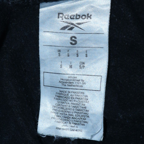 Reebok Men's Black Jogger Sweatpants S Regular Fit Fleece Drawstring