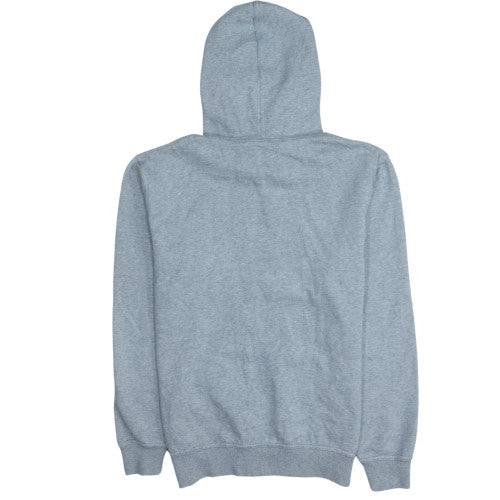 Quiksilver Mens Grey Pullover Hoodie Medium Logo Fleece Sweatshirt