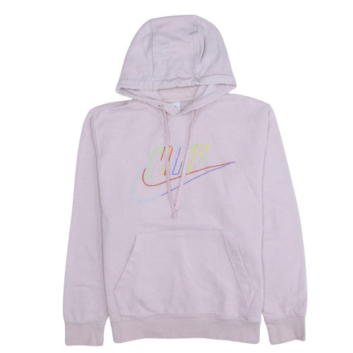 Nike Womens Pink Pullover Hoodie Medium Cotton Blend Sweatshirt