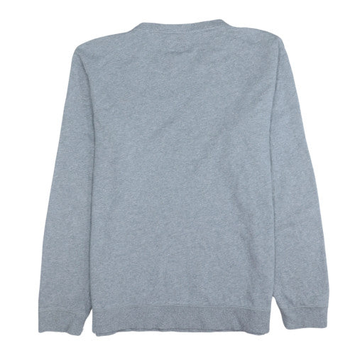 Quiksilver Mens Grey Crew Neck Graphic Pullover Sweatshirt M