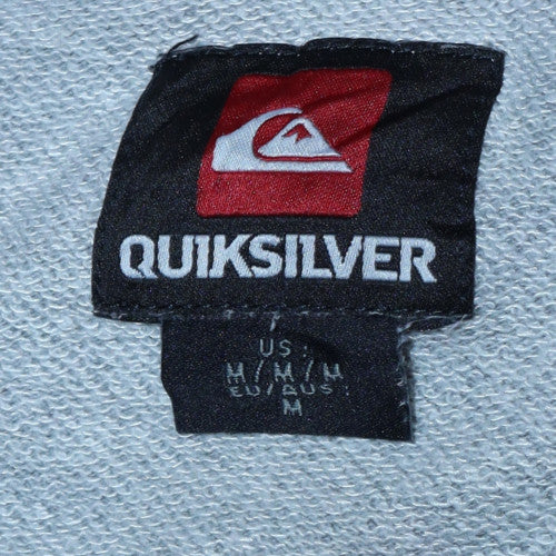 Quiksilver Mens Grey Crew Neck Graphic Pullover Sweatshirt M