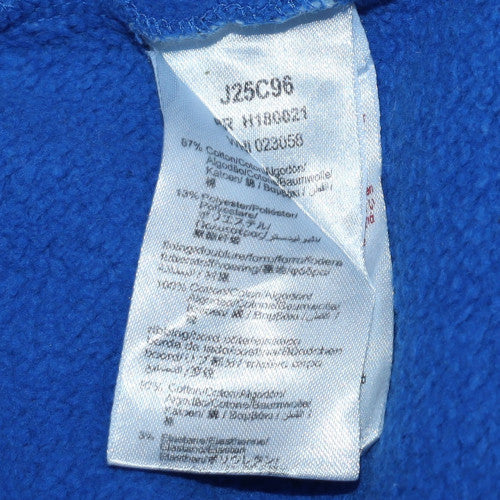 Hugo Boss Boys Blue Pullover Hoodie 16 Years Logo Print Regular Fit