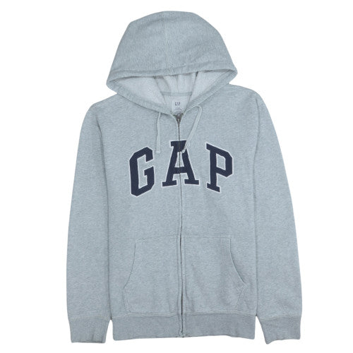 GAP Womens Grey Full Zip Hoodie Size L Cotton Blend Casual