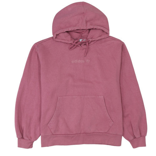 Adidas Womens Pink Pullover Hoodie UK 10 Cotton Blend Casual