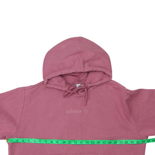 Adidas Womens Pink Pullover Hoodie UK 10 Cotton Blend Casual