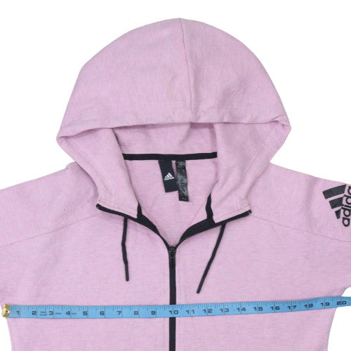 Adidas Women's Pink Full Zip Hoodie XS Hooded Sweatshirt