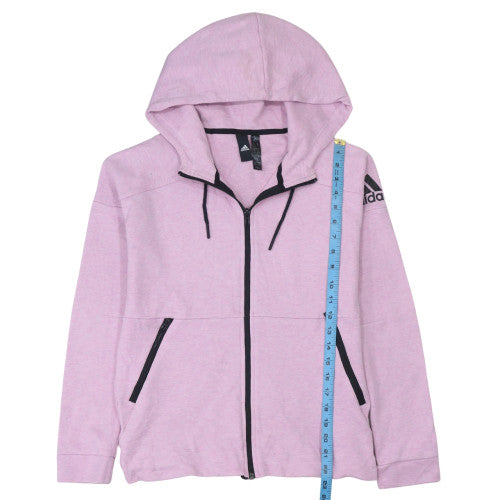 Adidas Women's Pink Full Zip Hoodie XS Hooded Sweatshirt