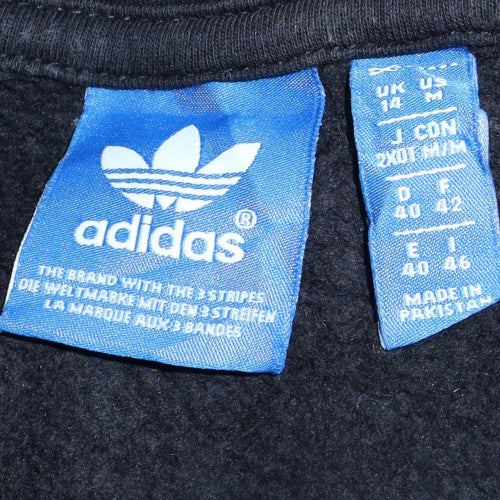 Adidas Womens Black Full Zip Hoodie UK 14 Hooded Sweatshirt