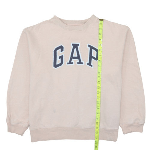 GAP Womens Beige Crew Neck Logo Sweatshirt Size M