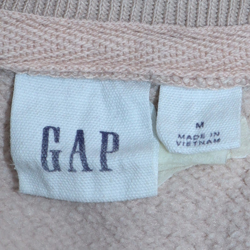 GAP Womens Beige Crew Neck Logo Sweatshirt Size M