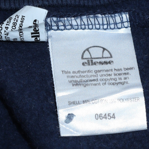 Ellesse Mens Blue L Pullover Sweatshirt Logo Crew Neck