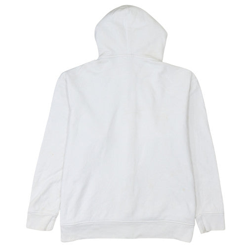 Adidas Men's White Full Zip Hoodie 2XL Sports Fleece Sweatshirt