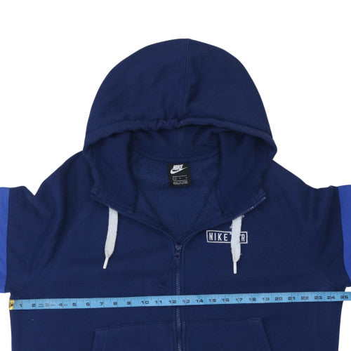 Nike Men's Blue Full Zip Fleece Hoodie L Sportswear