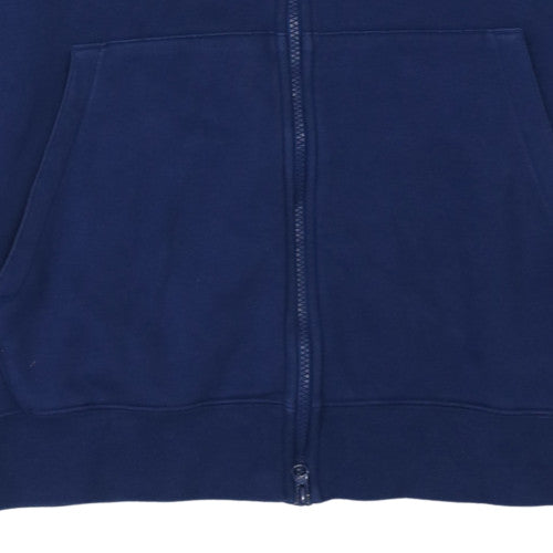 Nike Men's Blue Full Zip Fleece Hoodie L Sportswear