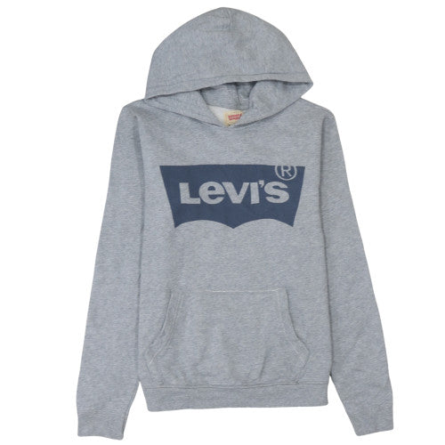 Levi's Boys Grey Pullover Hoodie 16 Years Logo Fleece Sweatshirt