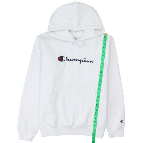 Champion Womens White XL Pullover Hoodie with Logo