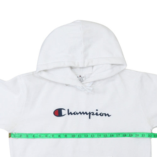 Champion Womens White XL Pullover Hoodie with Logo