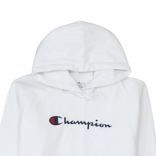 Champion Womens White XL Pullover Hoodie with Logo