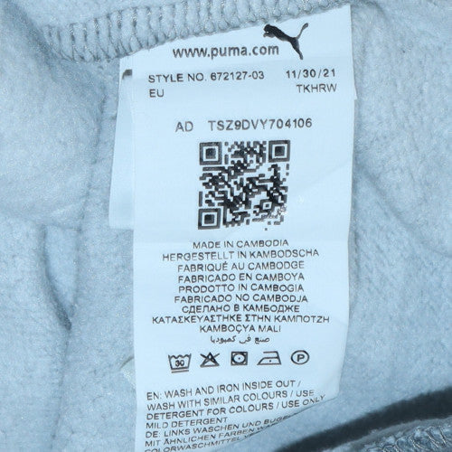 Puma Mens Grey Pullover Hoodie Size M Sportswear Fleece Sweatshirt