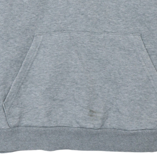 Puma Mens Grey Pullover Hoodie Size M Sportswear Fleece Sweatshirt