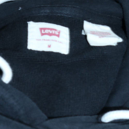Levi's Men's Black Pullover Hoodie Medium Regular Fit Logo