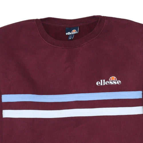 Ellesse Men’s Brown Striped Pullover Sweatshirt Size L