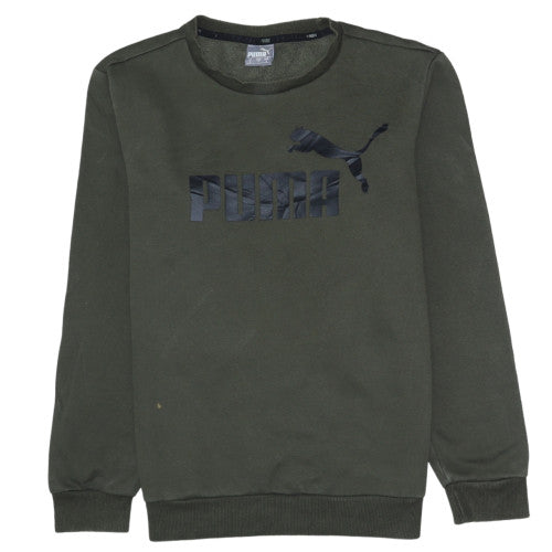 Puma Men's Green Pullover Crew Neck Sweatshirt Size S