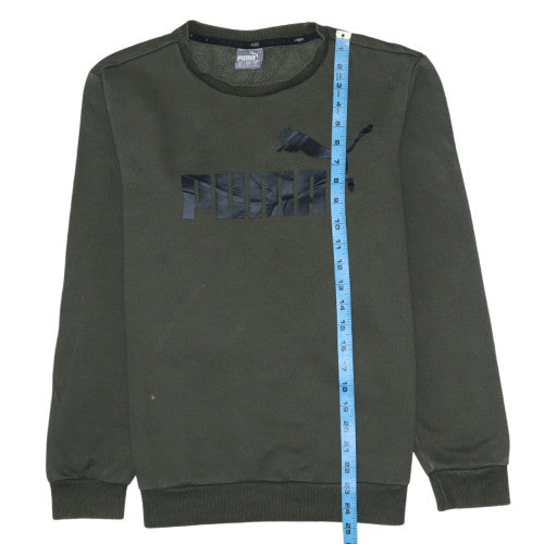Puma Men's Green Pullover Crew Neck Sweatshirt Size S