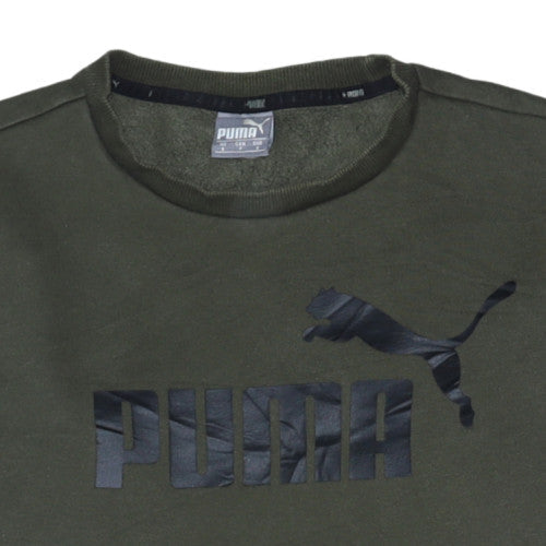 Puma Men's Green Pullover Crew Neck Sweatshirt Size S