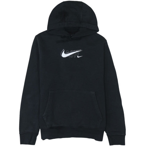 Nike Womens Black Medium Pullover Hoodie with Logo Print
