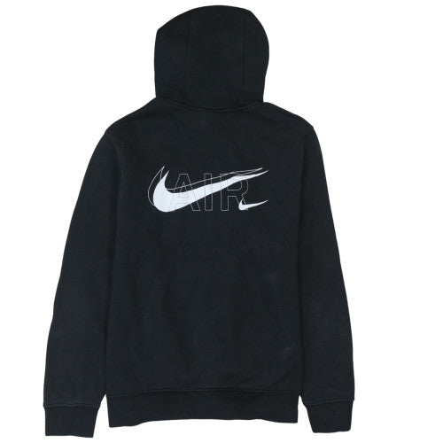 Nike Womens Black Medium Pullover Hoodie with Logo Print