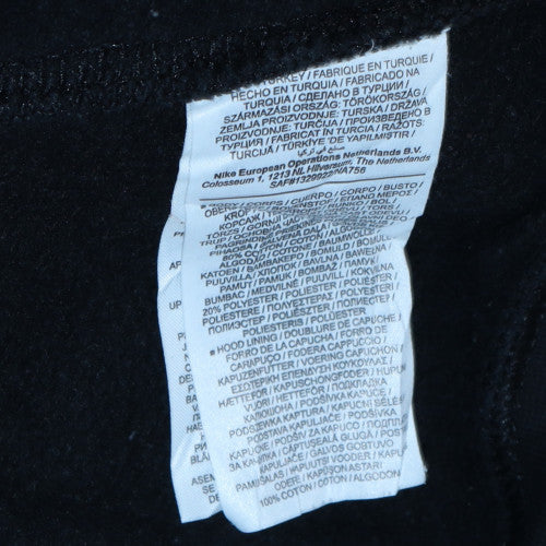 Nike Womens Black Medium Pullover Hoodie with Logo Print