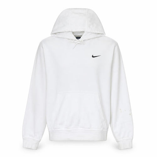 Nike Mens White Pullover Hoodie L Fleece Regular Fit Sportswear