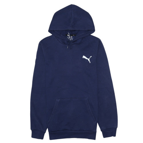Puma Mens Blue XS Pullover Hoodie Sweatshirt Fleece Logo