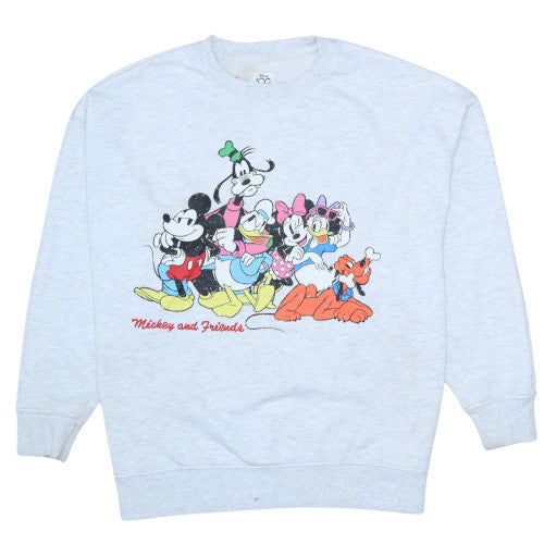 Disney x Primark Womens Grey Mickey & Friends Sweatshirt Size S 10/12