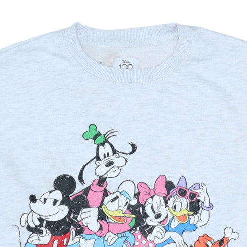 Disney x Primark Womens Grey Mickey & Friends Sweatshirt Size S 10/12