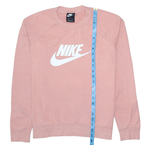 Nike Women’s Pink Logo Crew Neck Pullover Sweatshirt L