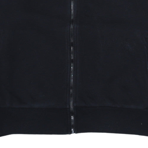 Puma Womens Black Full Zip Sweatshirt L Collared Logo Classic Fit