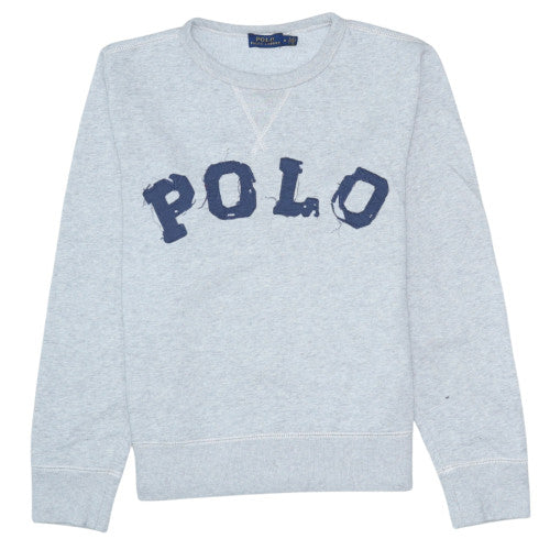 Polo Ralph Lauren Womens Grey Cotton Sweatshirt Size M Crew Neck